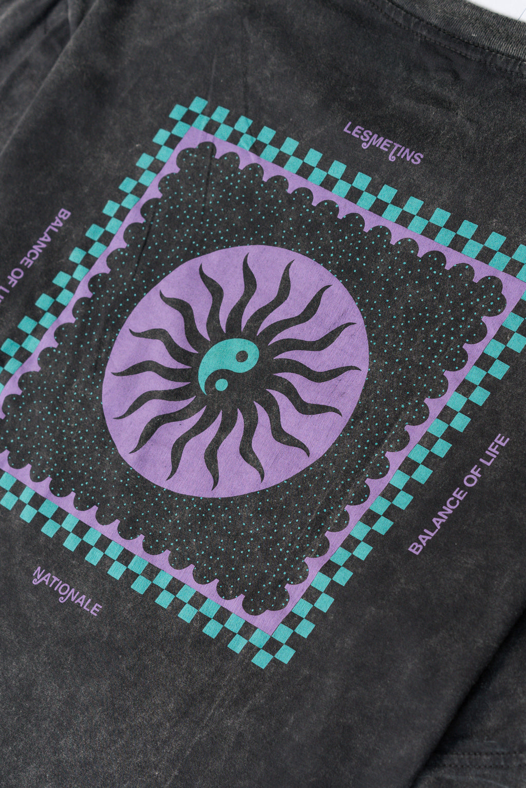 BALANCE Black Wash Relaxed-Fit Tee