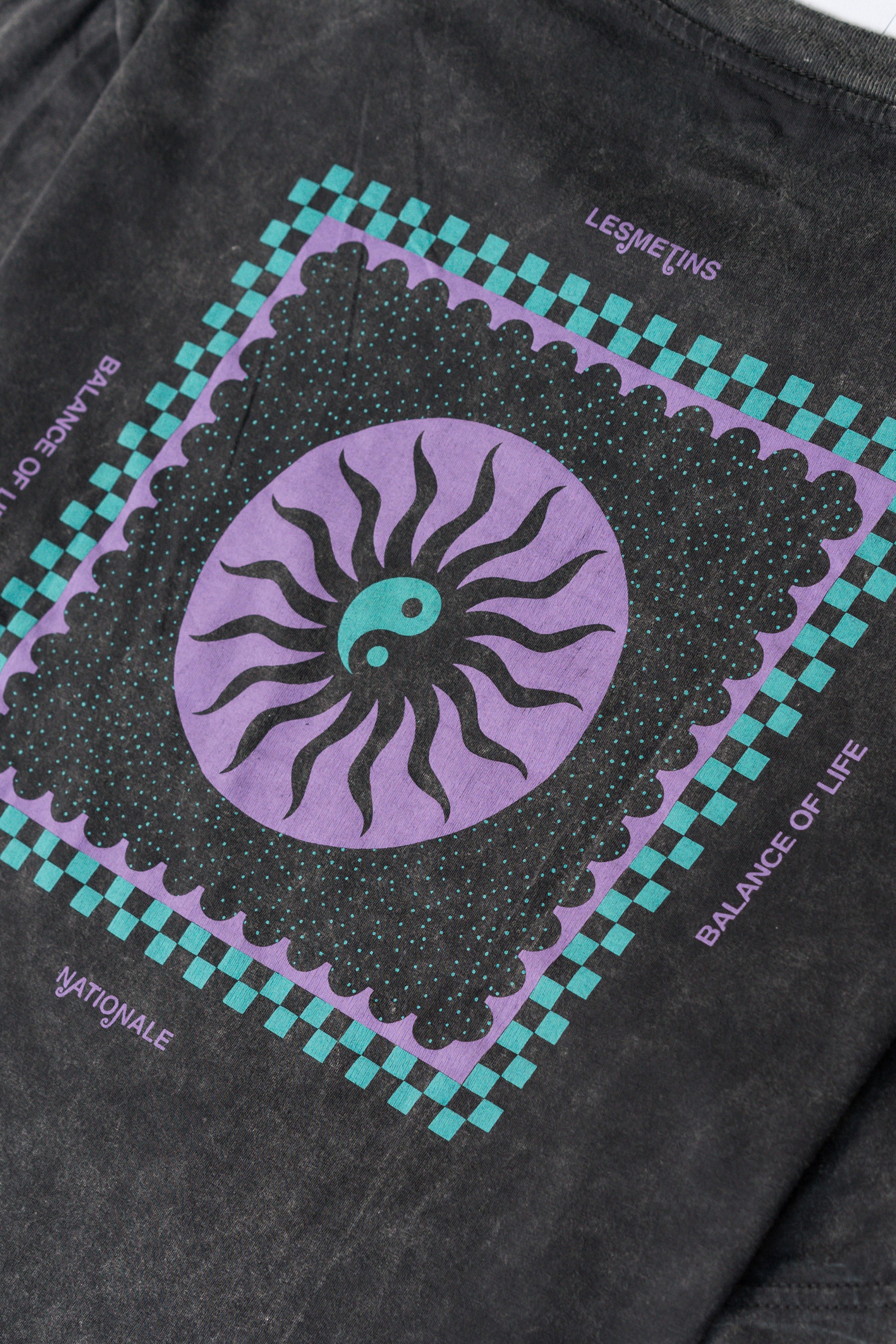 BALANCE Black Wash Relaxed-Fit Tee