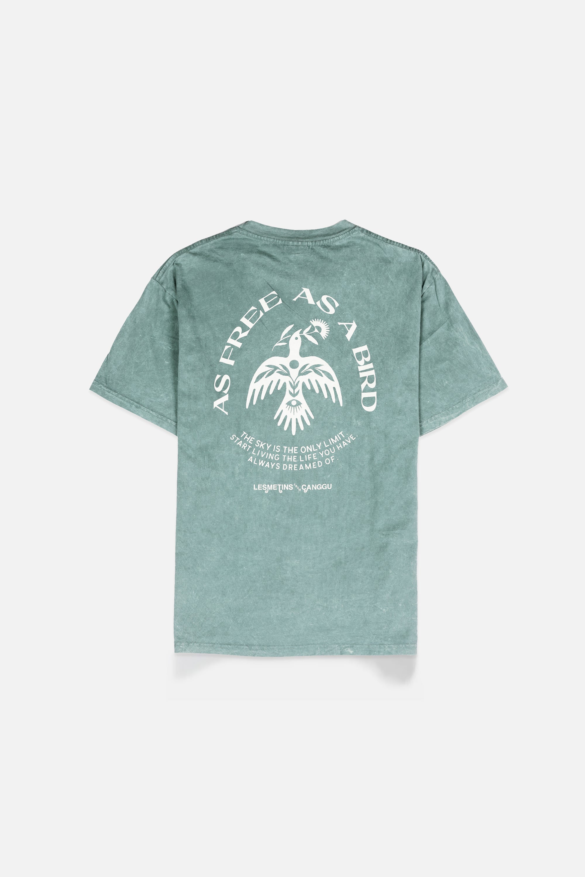 BIRD Olive Green Wash Relaxed-Fit Tee