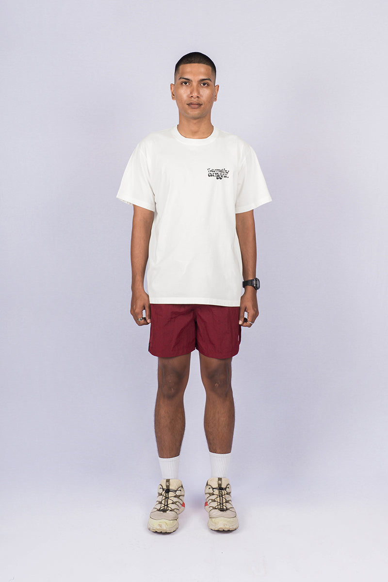 CHALLA Off-White Wash Loose-Fit Tee