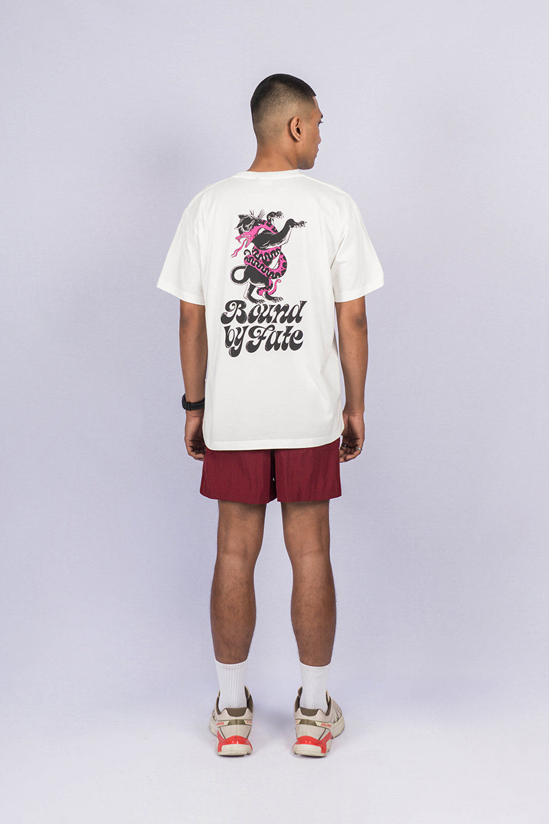 CHALLA Off-White Wash Loose-Fit Tee