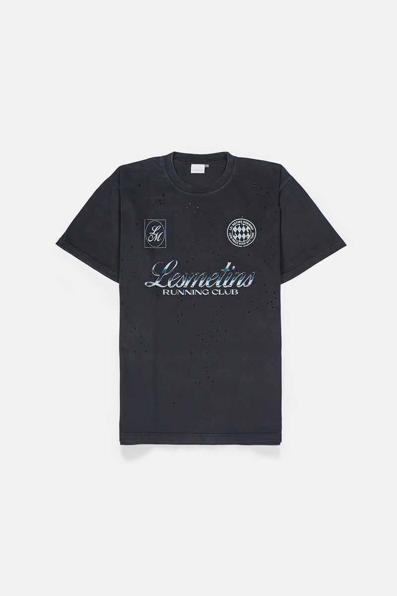 FALCON Black Wash Loose-Fit Tee (Perforated)