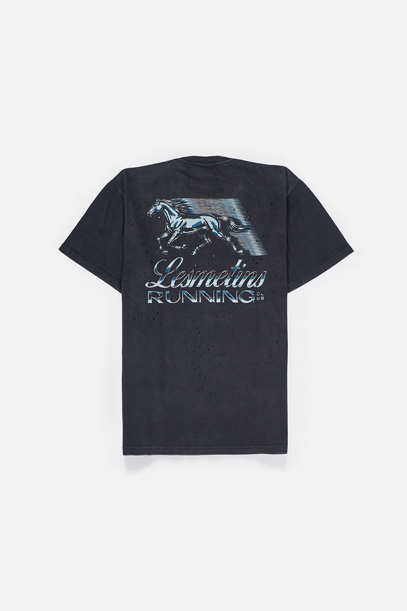 FALCON Black Wash Loose-Fit Tee (Perforated)