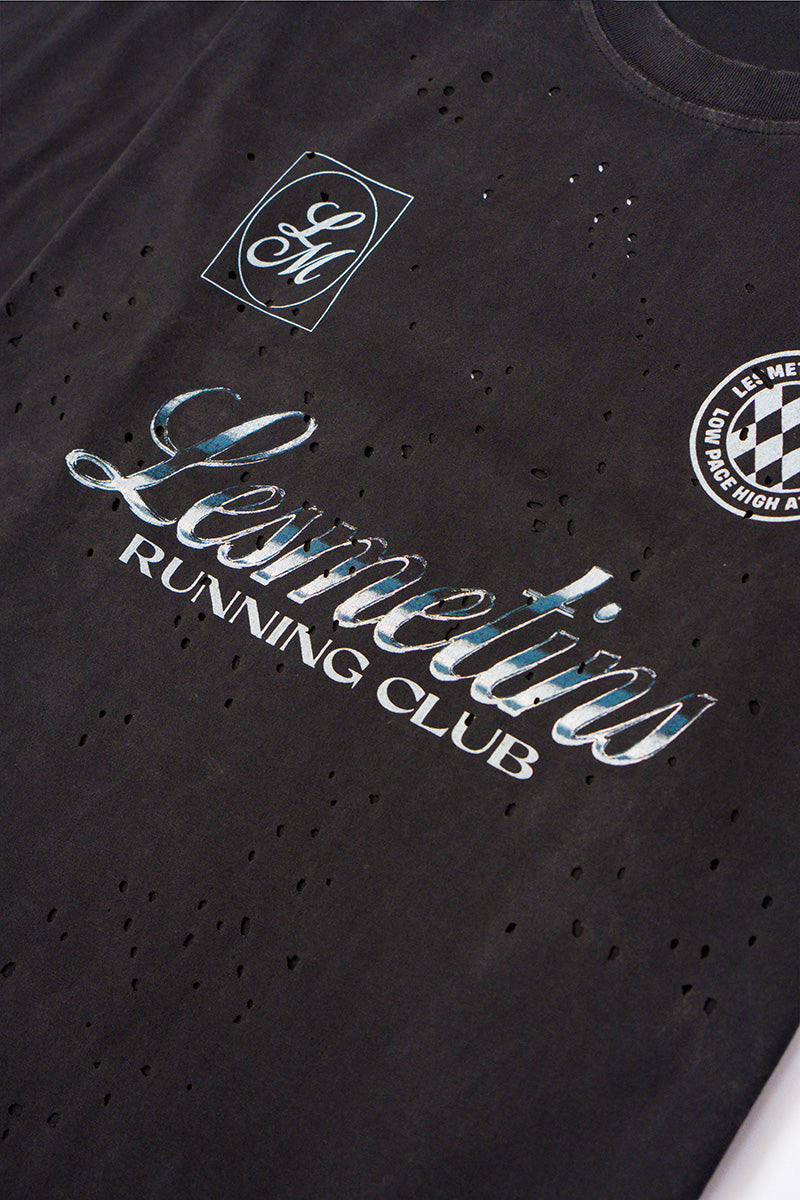 FALCON Black Wash Loose-Fit Tee (Perforated)