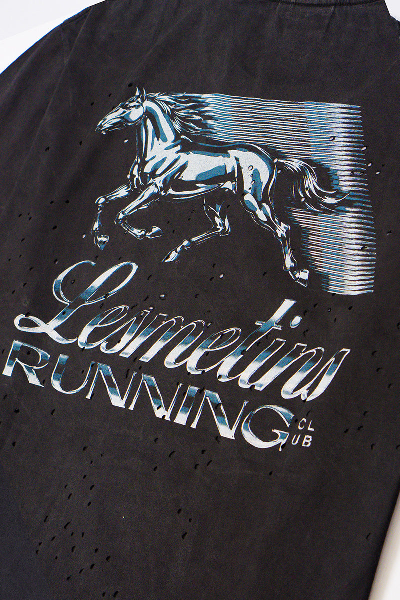 FALCON Black Wash Loose-Fit Tee (Perforated)