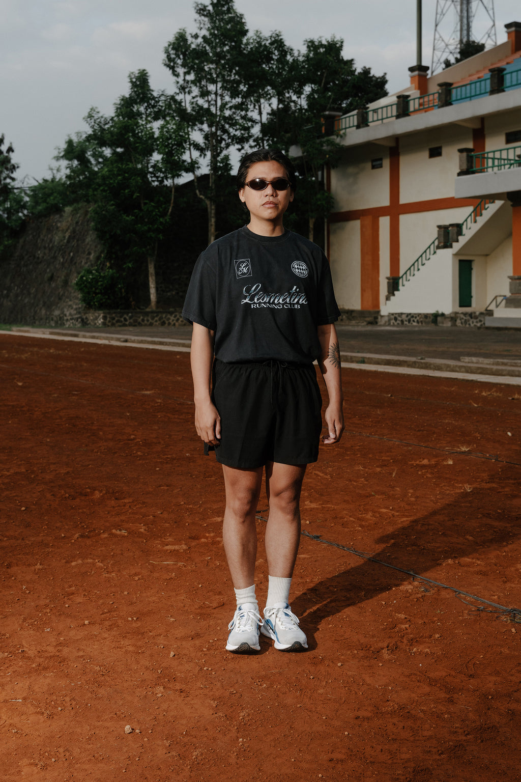 COMAN Black Wash Loose-Fit Tee