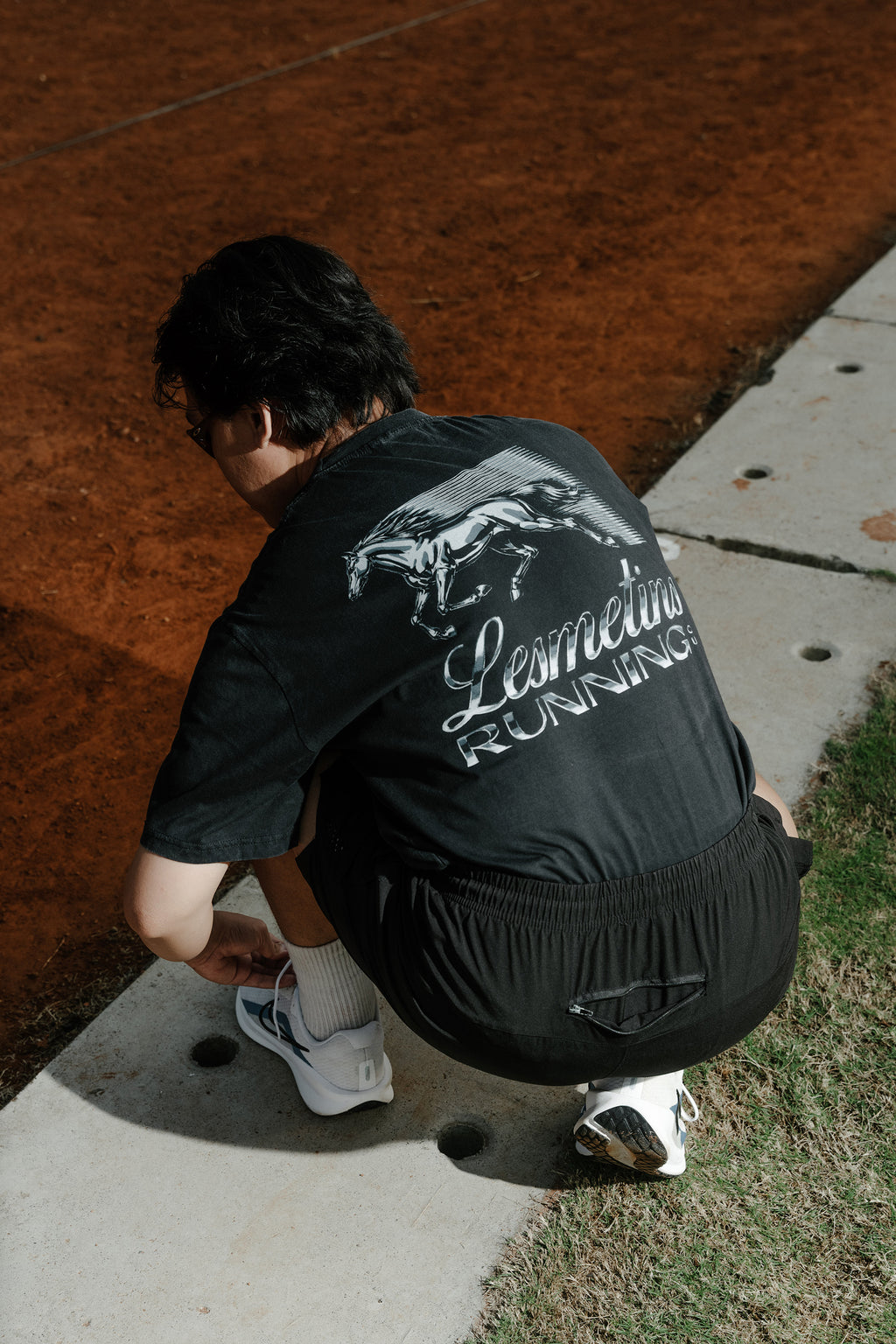 COMAN Black Wash Loose-Fit Tee