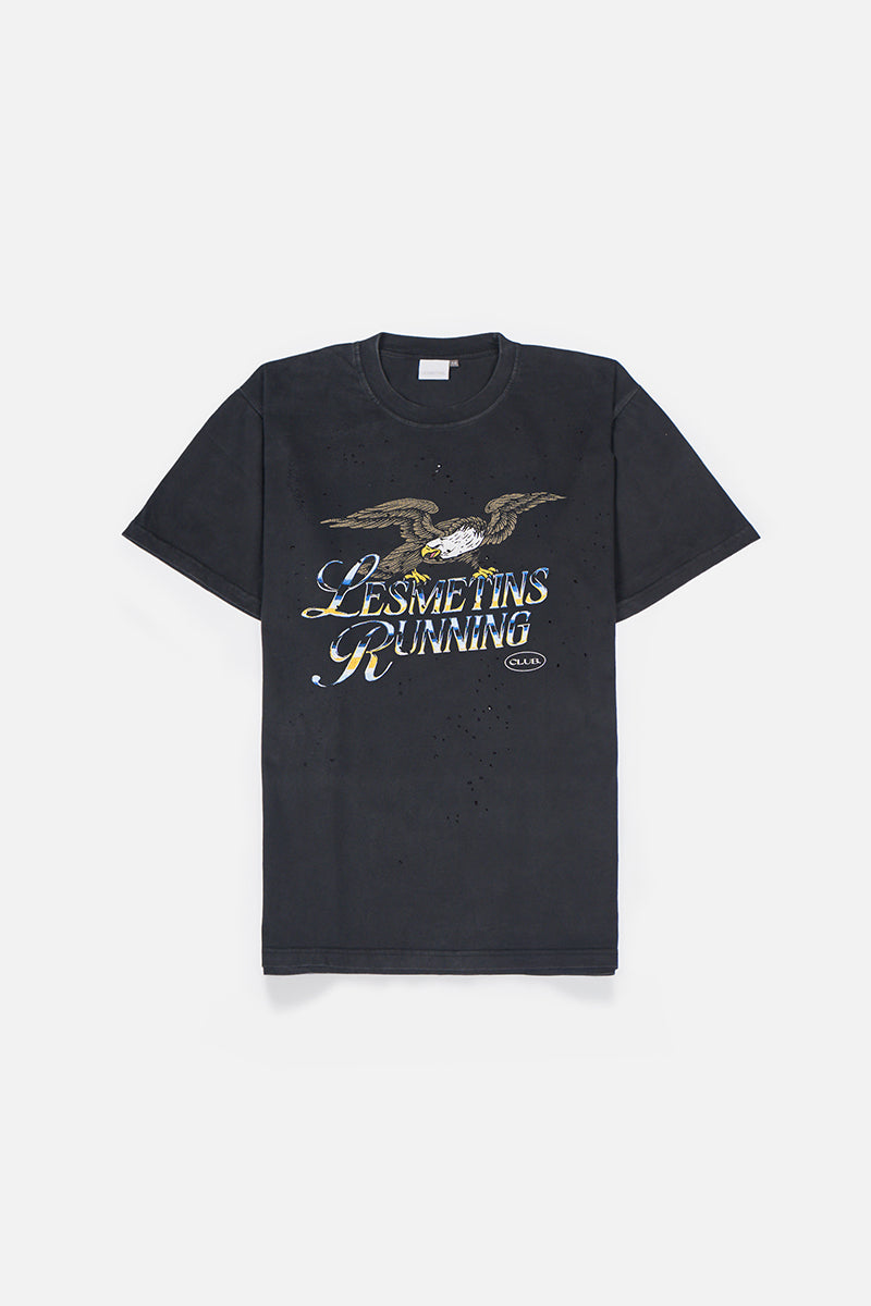 FALCON Black Wash Loose-Fit Tee (Perforated)