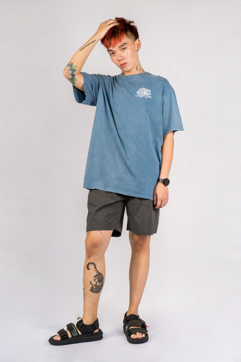 GYNA Deep Blue Wash Relaxed-Fit Tee