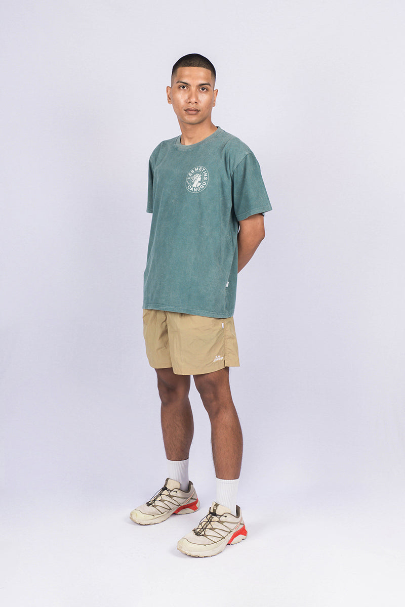 MABEL Green Bottle Wash Loose-Fit Tee