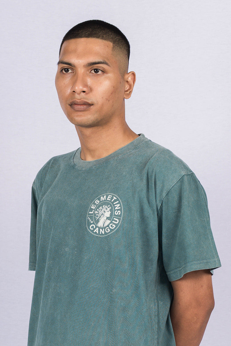 MABEL Green Bottle Wash Loose-Fit Tee