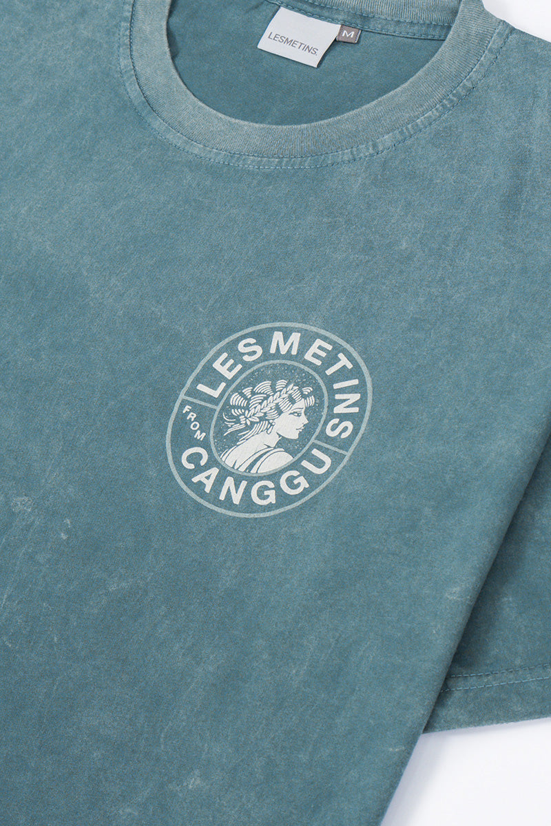 MABEL Green Bottle Wash Loose-Fit Tee