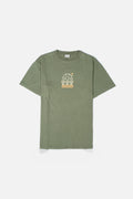 MONA Olive Green Wash Relaxed-Fit Tee