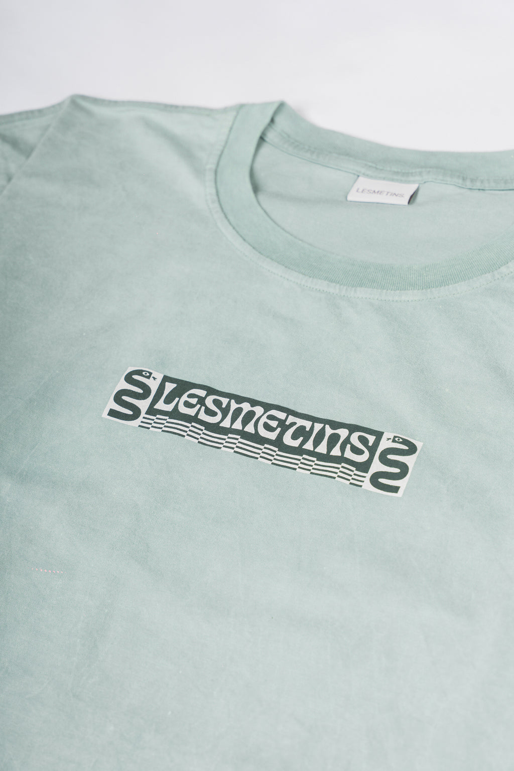MOZES Light Green Wash Relaxed-Fit Tee