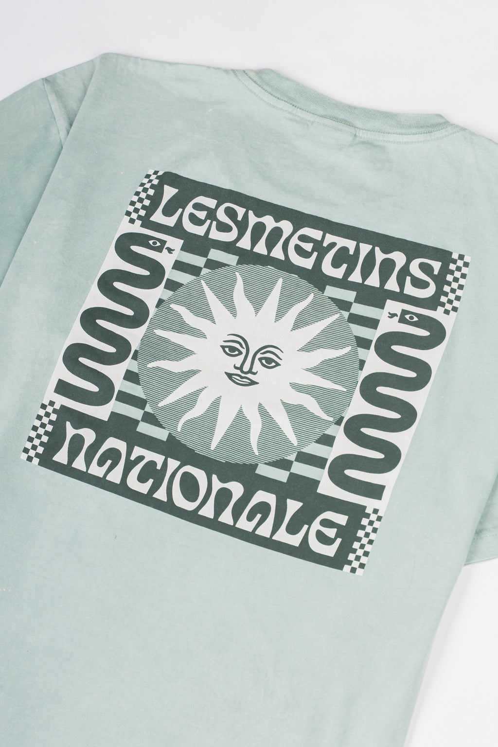 MOZES Light Green Wash Relaxed-Fit Tee