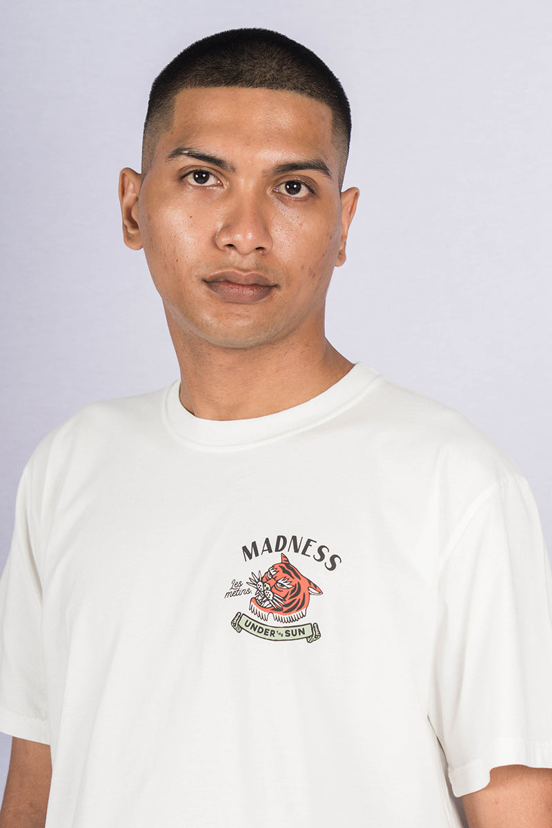 SABER Off-White Wash Loose-Fit Tee