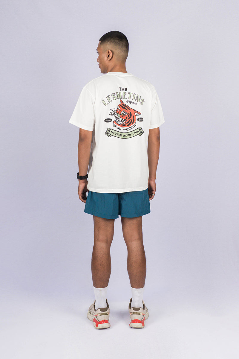 SABER Off-White Wash Loose-Fit Tee