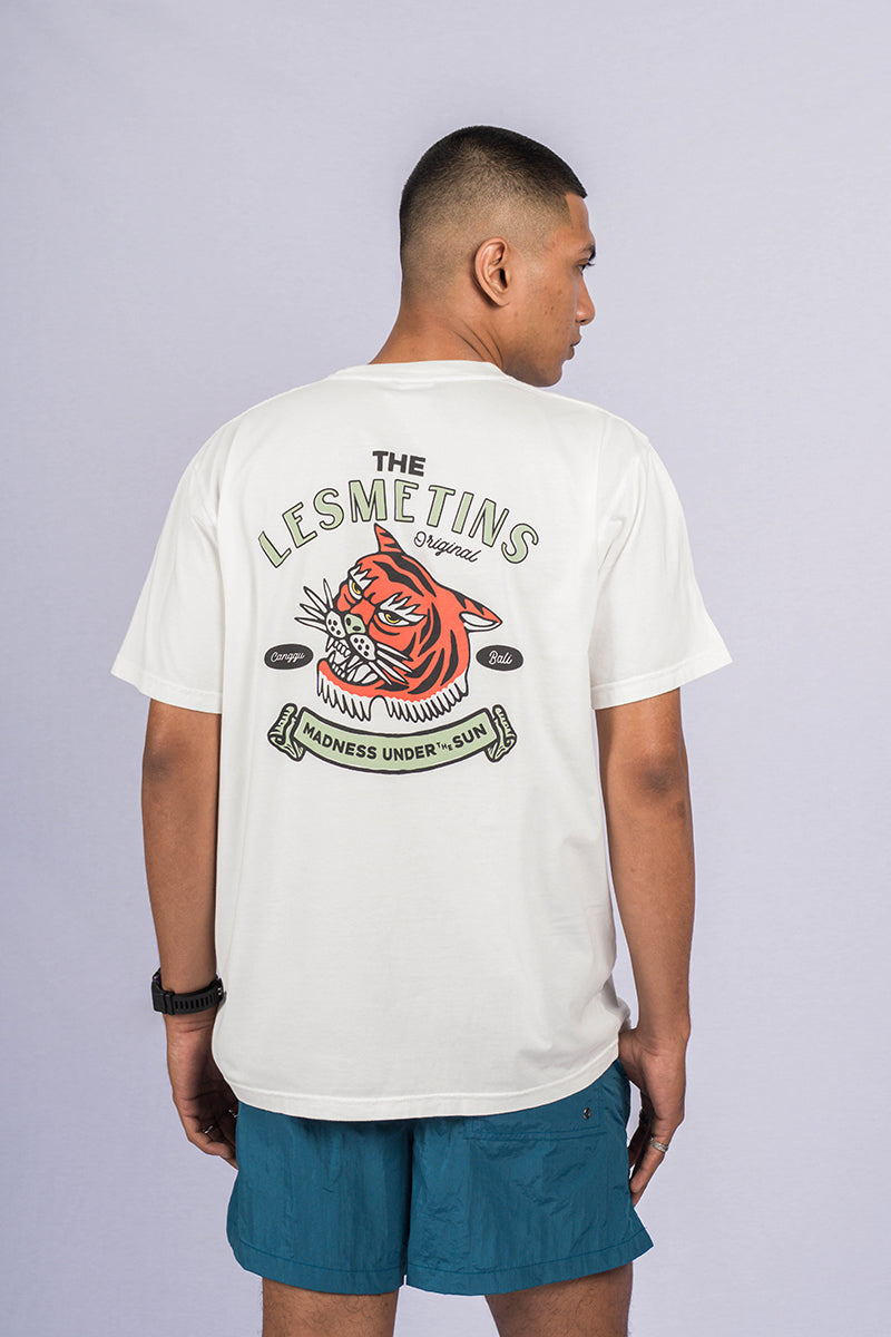 SABER Off-White Wash Loose-Fit Tee