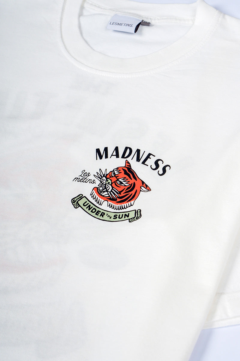 SABER Off-White Wash Loose-Fit Tee