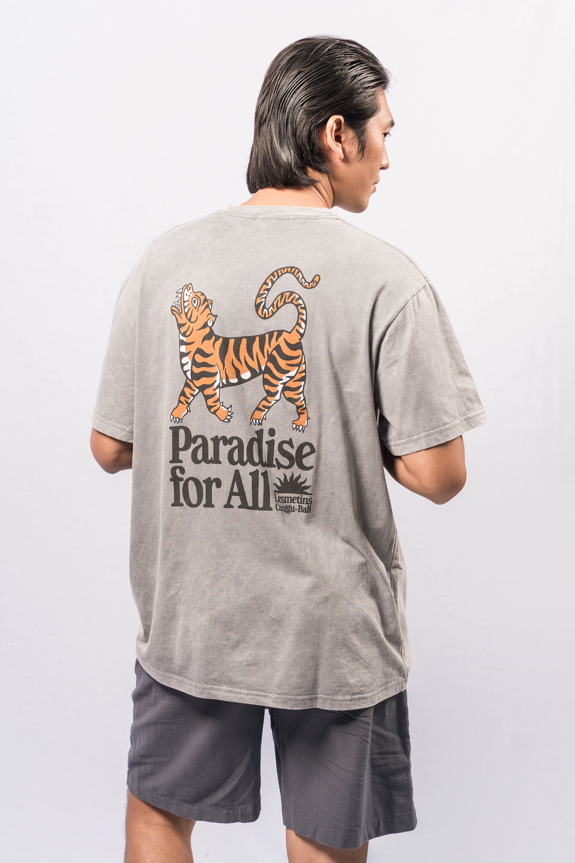 TIGRE Grey Wash Relaxed-Fit Tee