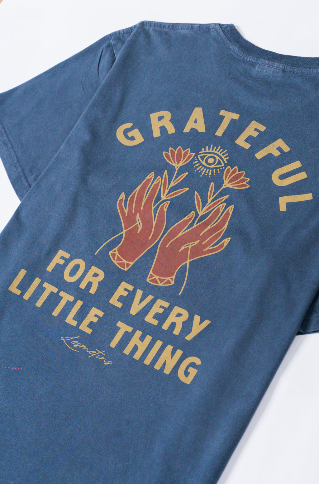 VINCENT Navy Wash Relaxed-Fit Tee