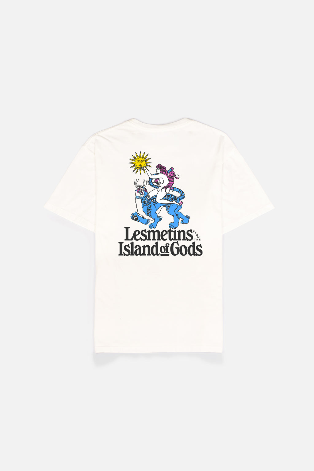 ZAMBIA Off White Wash Relaxed-Fit Tee