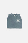 AQUILLA Green Bottle Wash Sleeveless Top