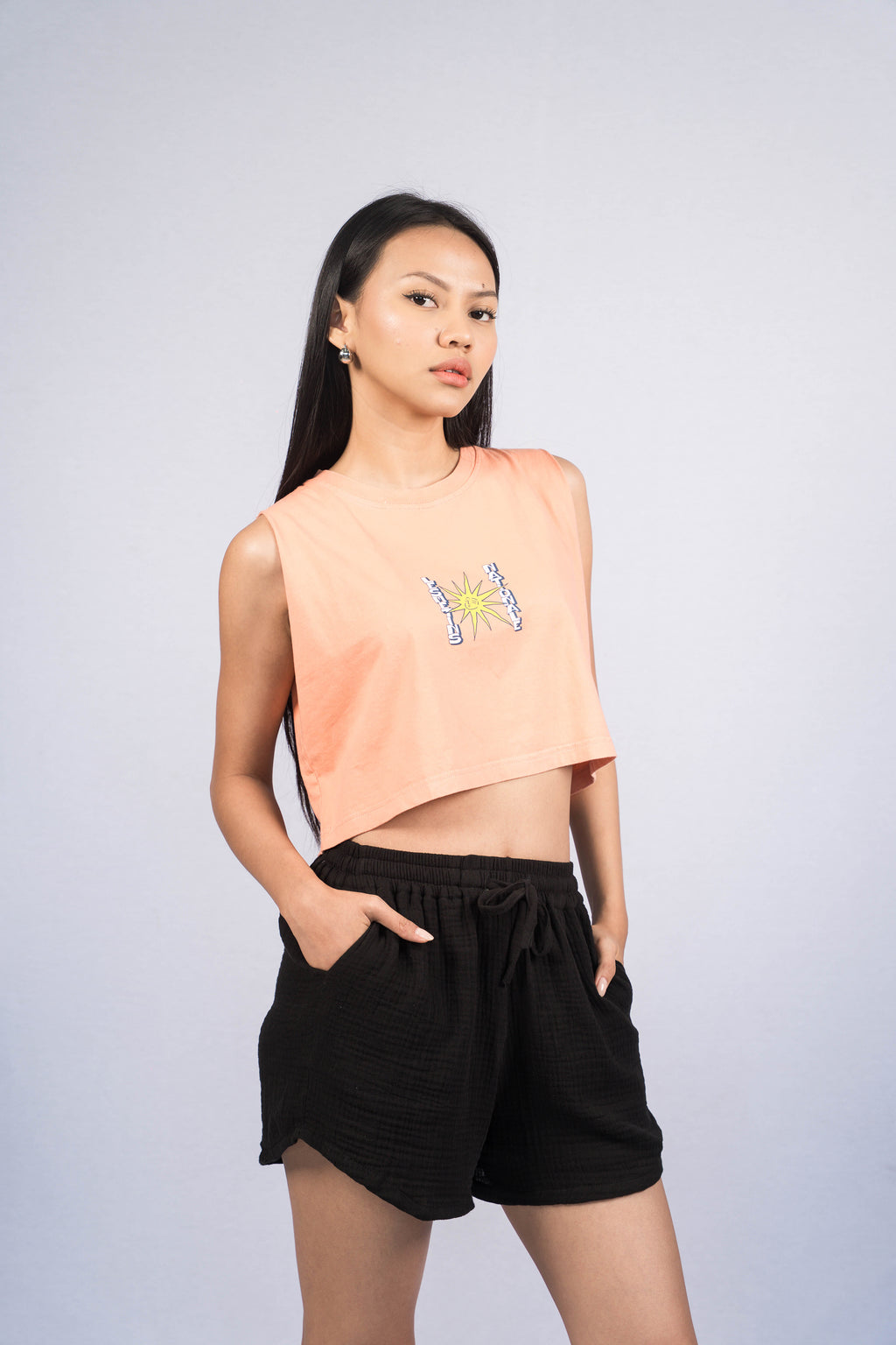 ARA Salmon Wash Sleeveless Top
