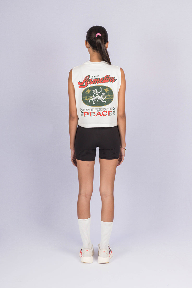 BOLT Off-White Wash Sleeveless Top