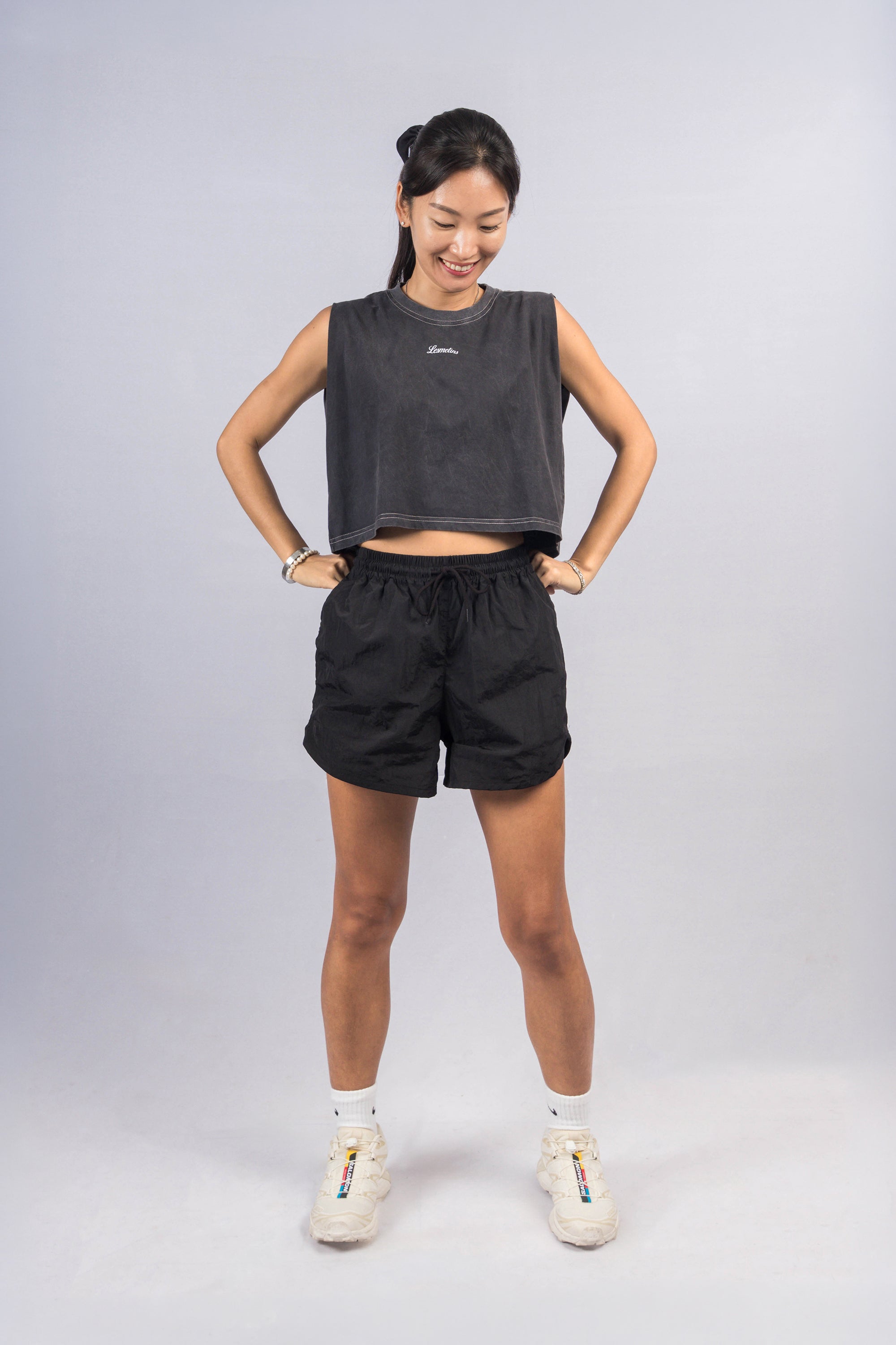 CLUBS Charcoal Wash Sleeveless Top