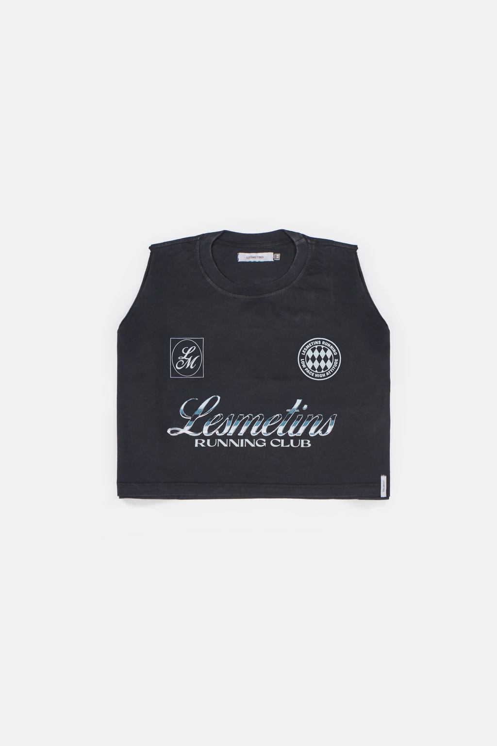 COMAN Black Wash Sleeveless Top