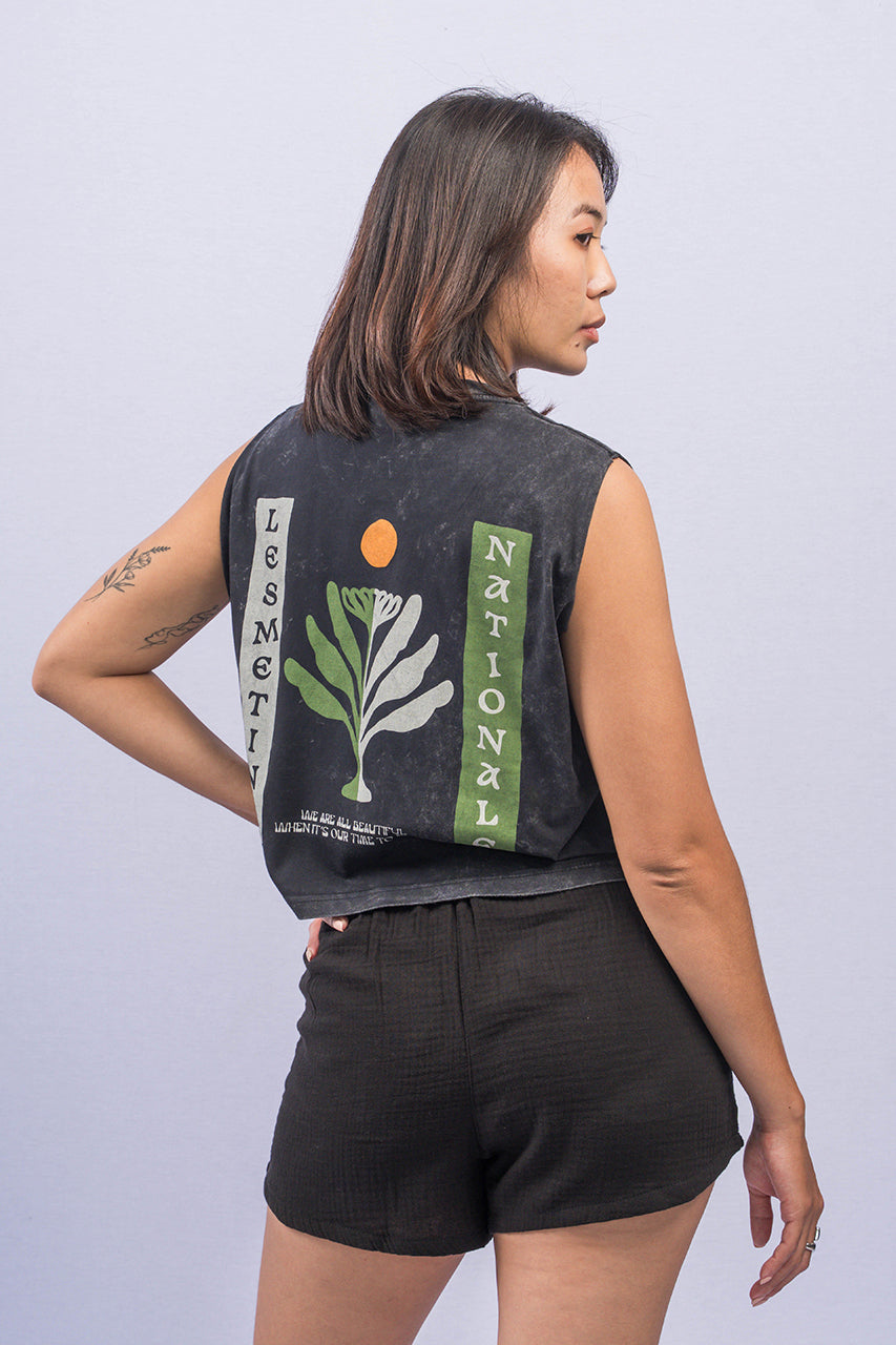 LOTOS Charcoal Wash Regular-Fit Crop Top
