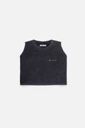 PAOLO Black Wash Sleeveless Top
