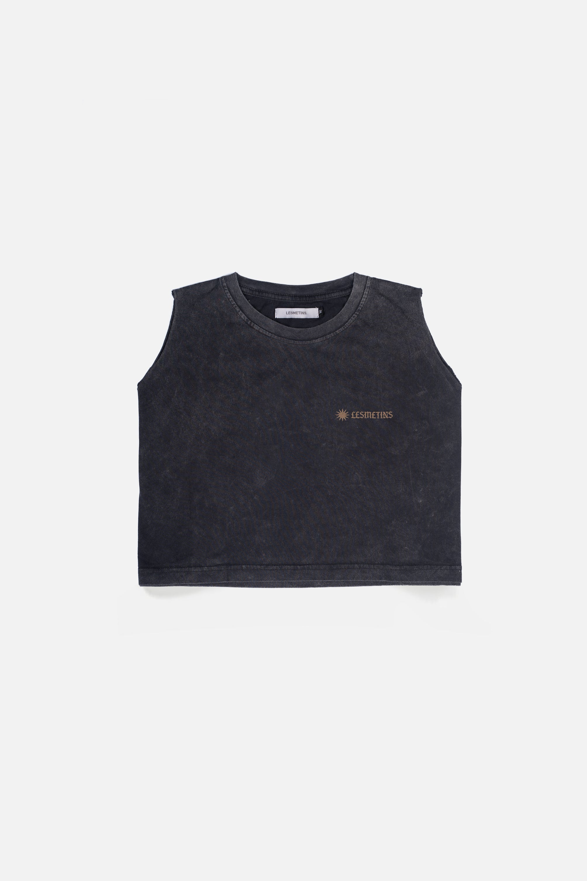 PAOLO Black Wash Sleeveless Top