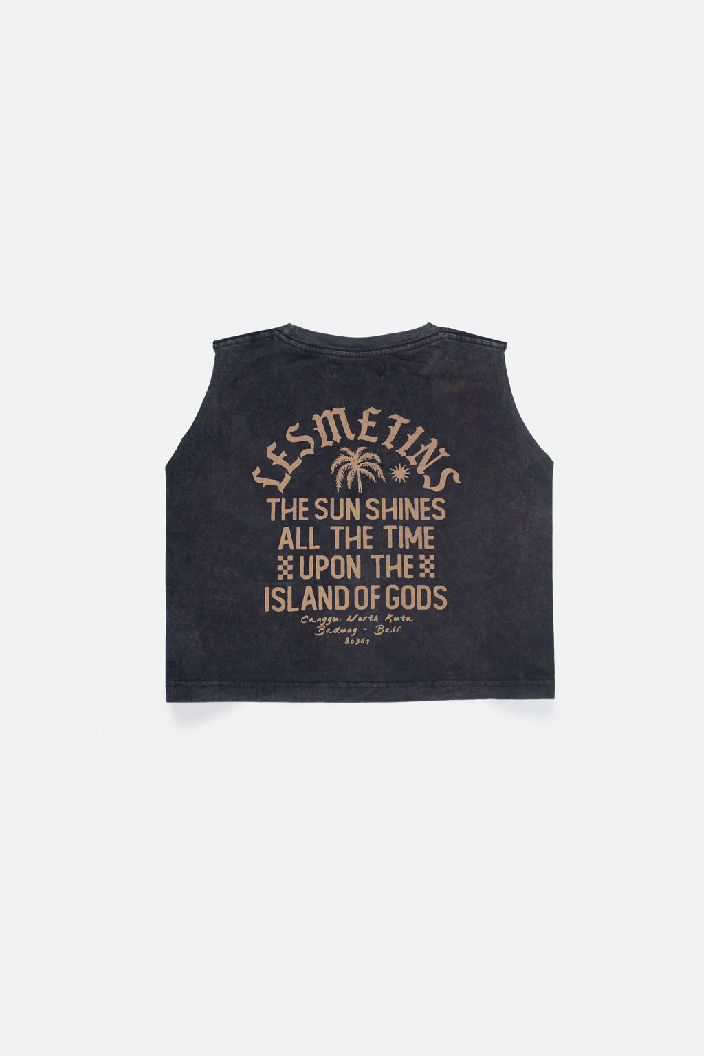 PAOLO Black Wash Sleeveless Top