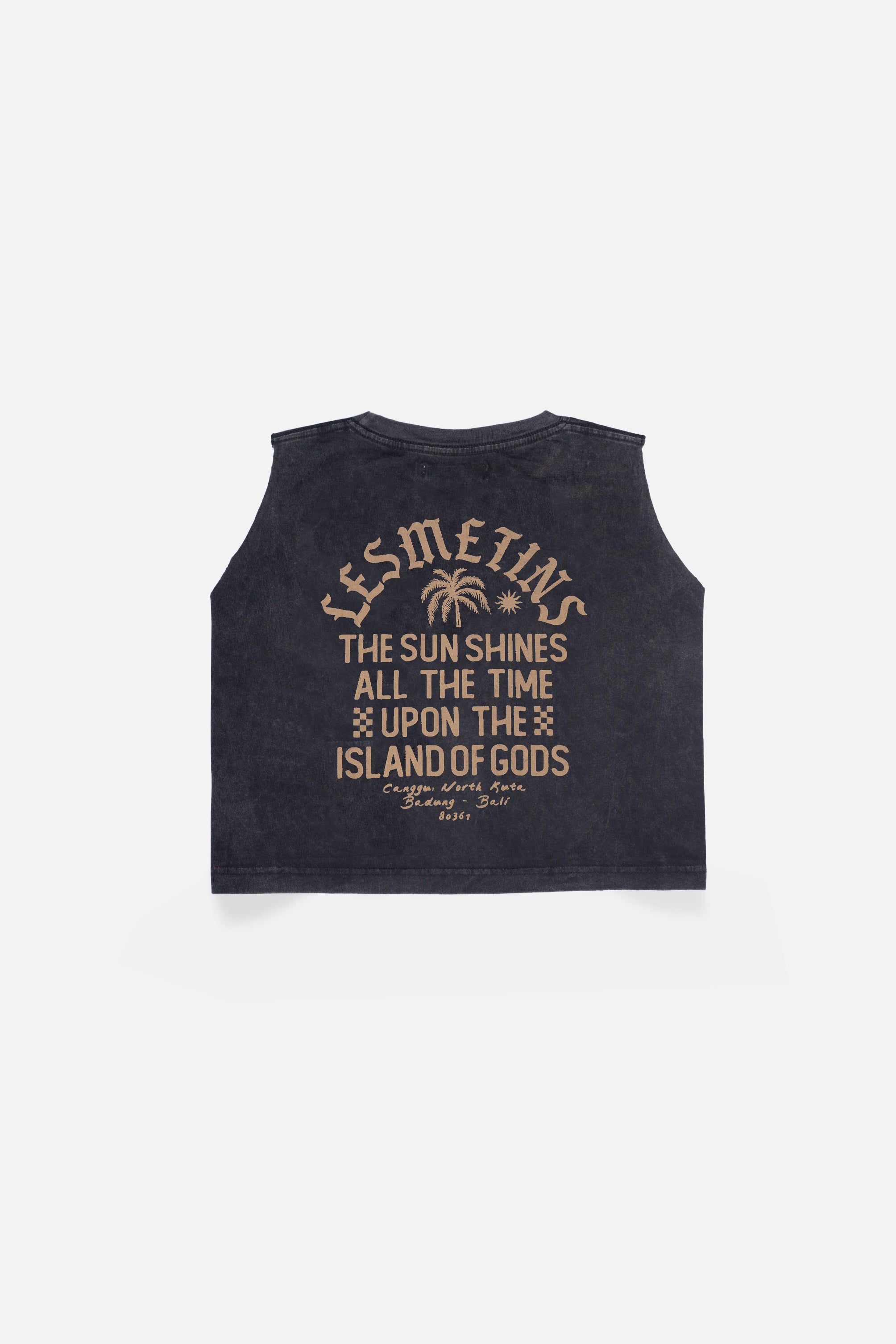 PAOLO Black Wash Sleeveless Top