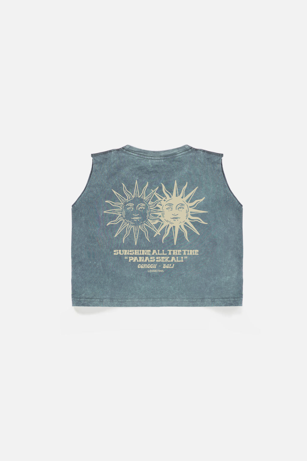 SUNS Green Bottle Wash Sleeveless Top