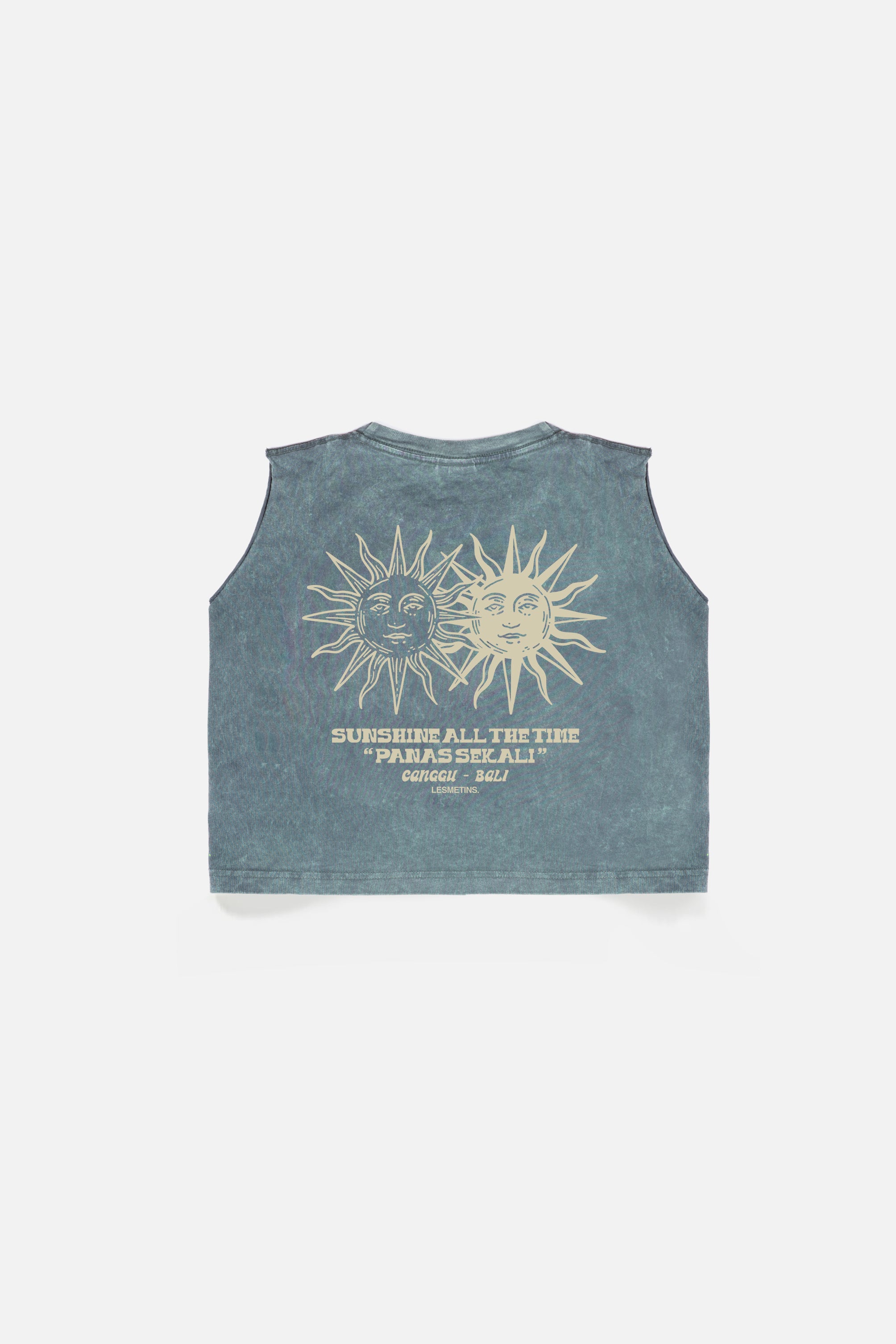 SUNS Green Bottle Wash Sleeveless Top