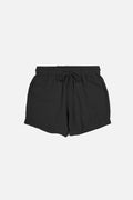 LINA Black Regular-Fit Sweat Shorts