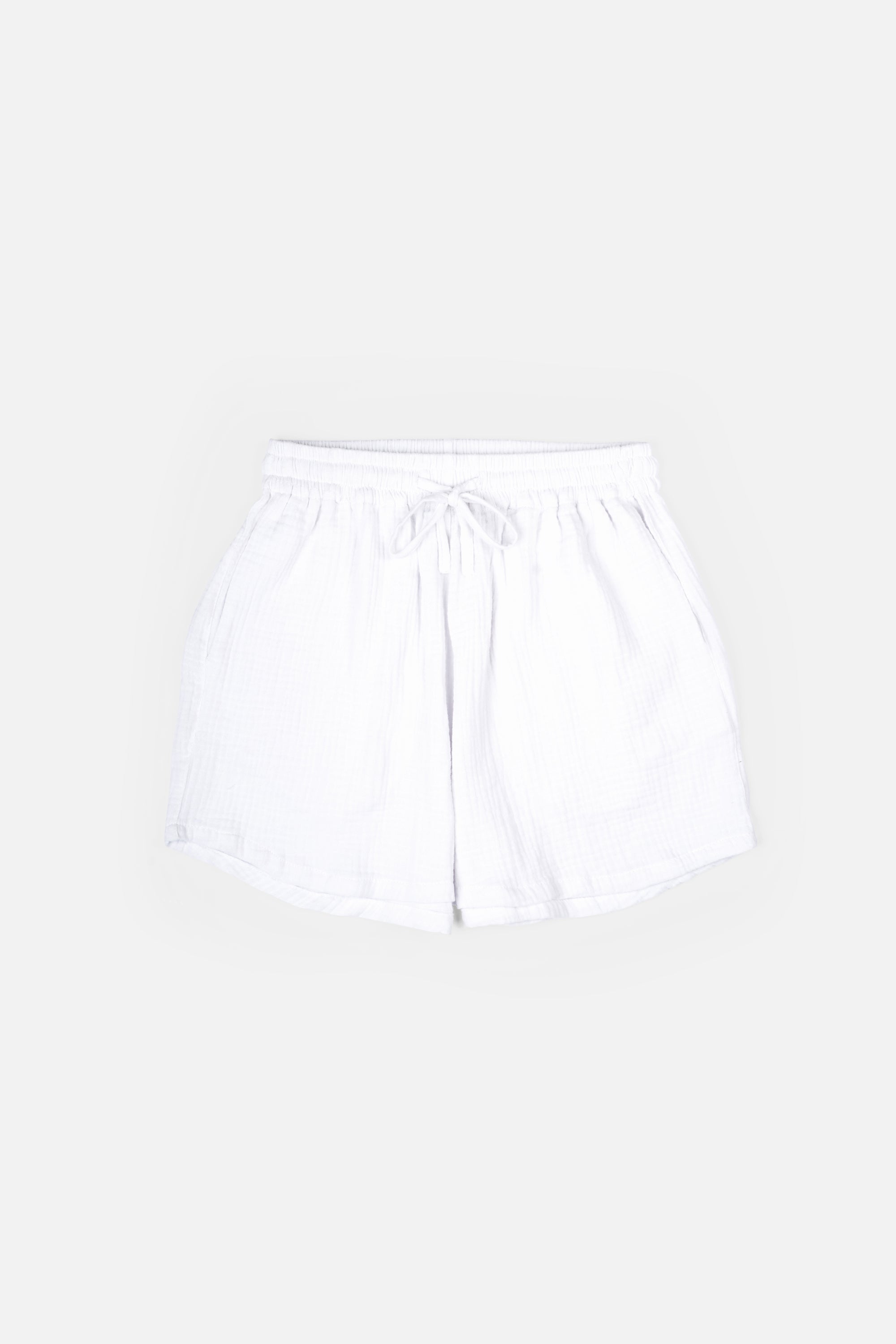 LINA White Regular-Fit Sweat Shorts