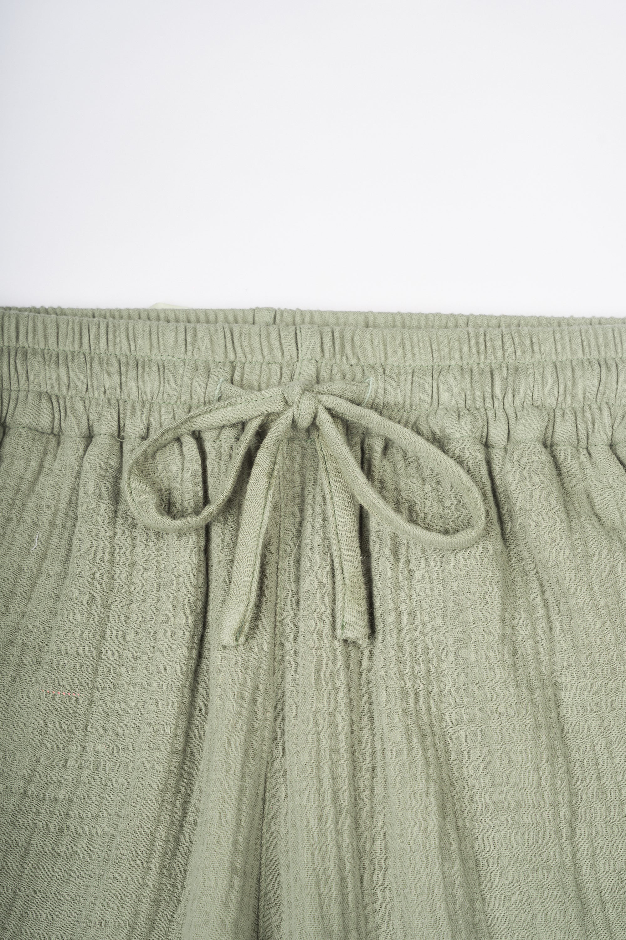 LINA Olive Green Regular-Fit Sweat Shorts