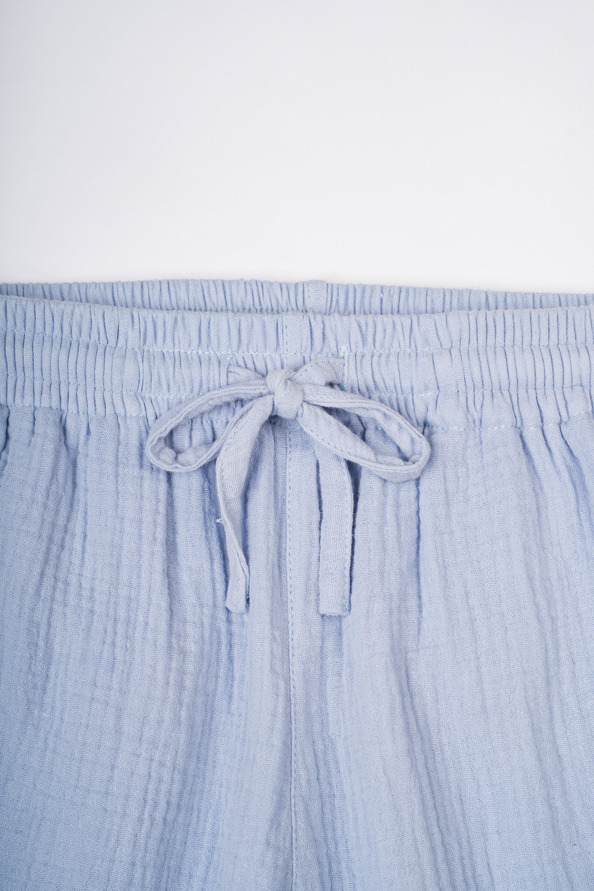 LINA Sky Blue Regular-Fit Sweat Shorts